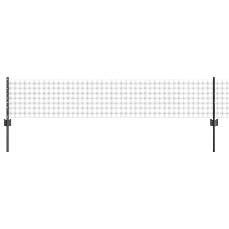 Load image into Gallery viewer, Vidaxl hek met paal grijs 0,4 x 10 m staal en pvc
