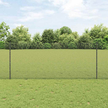 Vidaxl hek met paal grijs 1 x 10 m staal