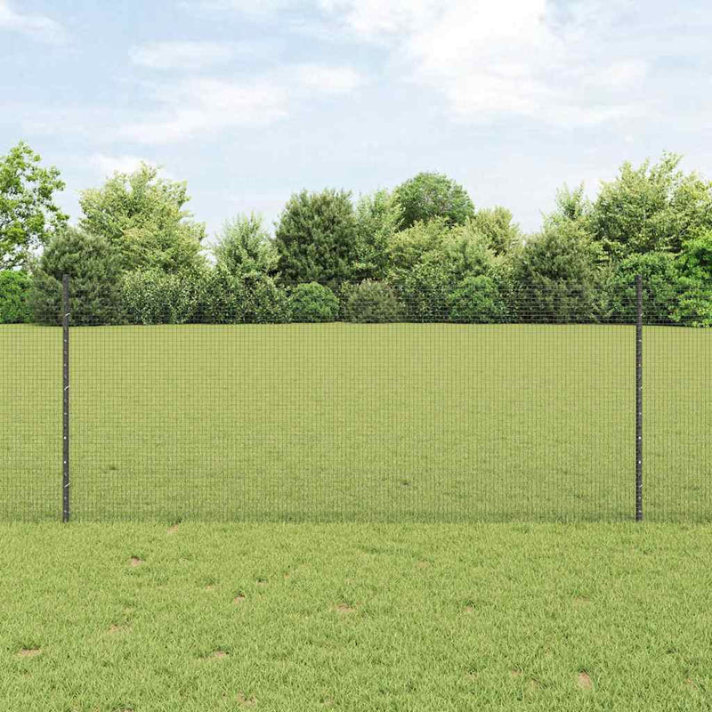 Load image into Gallery viewer, Vidaxl hek met paal grijs 1 x 10 m staal
