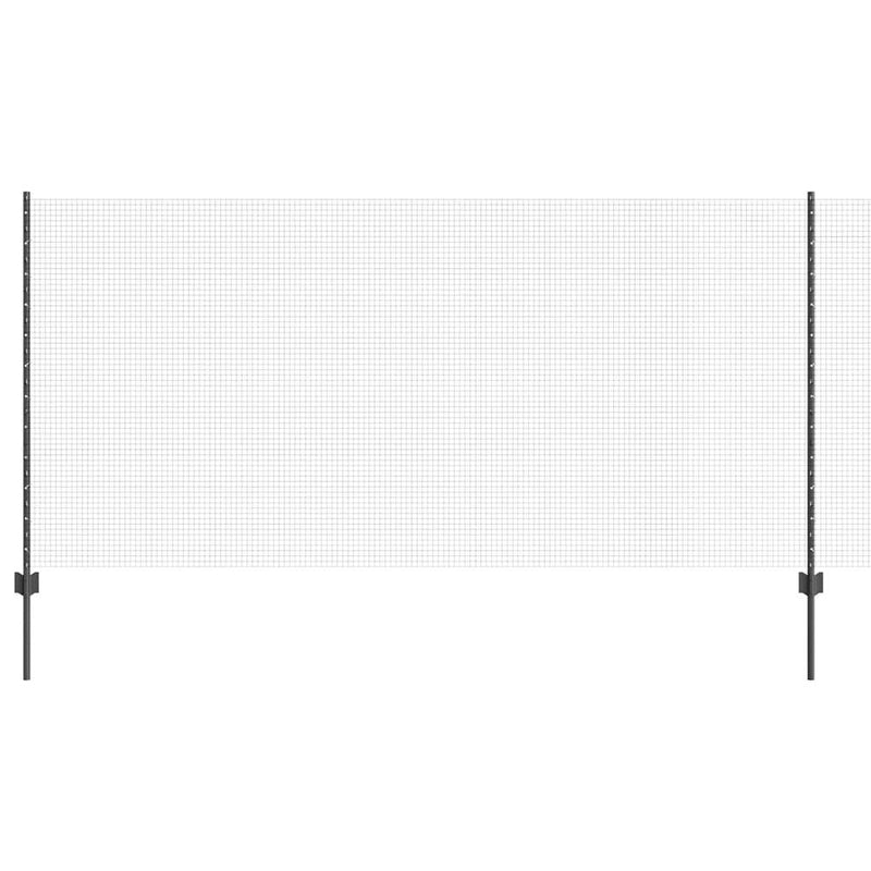 Load image into Gallery viewer, Vidaxl hek met paal grijs 1,2 x 10 m staal en pvc
