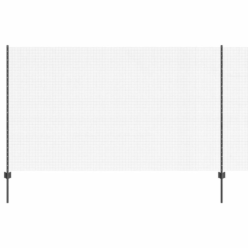 Load image into Gallery viewer, Vidaxl hek met paal grijs 1,4 x 10 m staal en pvc
