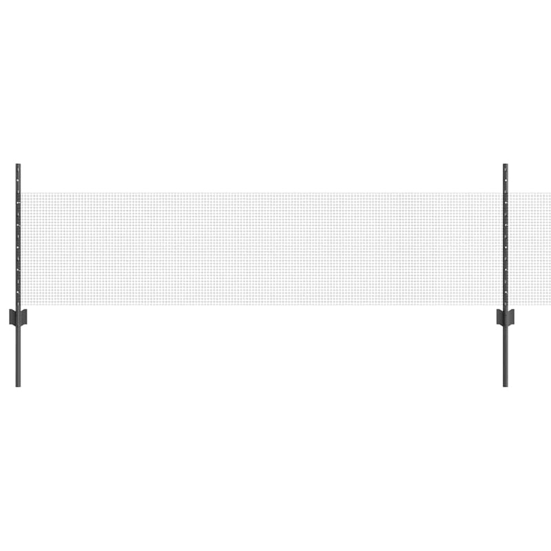 Load image into Gallery viewer, Vidaxl hek met paal grijs 0,5 x 25 m staal
