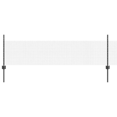 Vidaxl hek met paal grijs 0,5 x 25 m staal