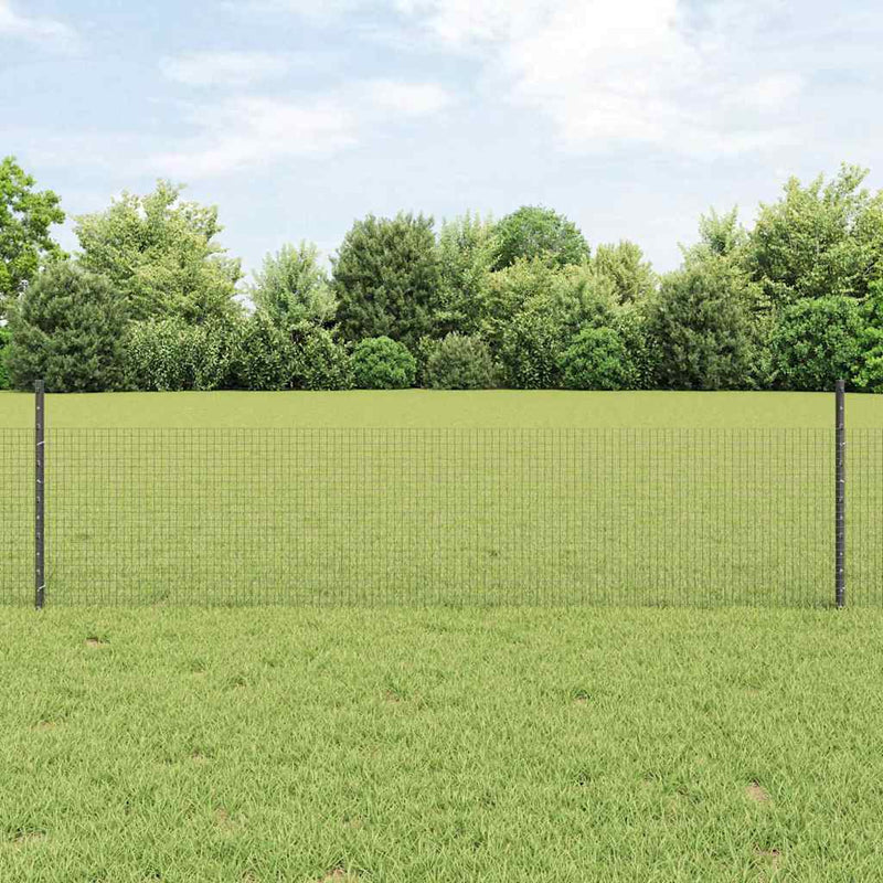 Load image into Gallery viewer, Vidaxl hek met paal grijs 0,5 x 25 m staal
