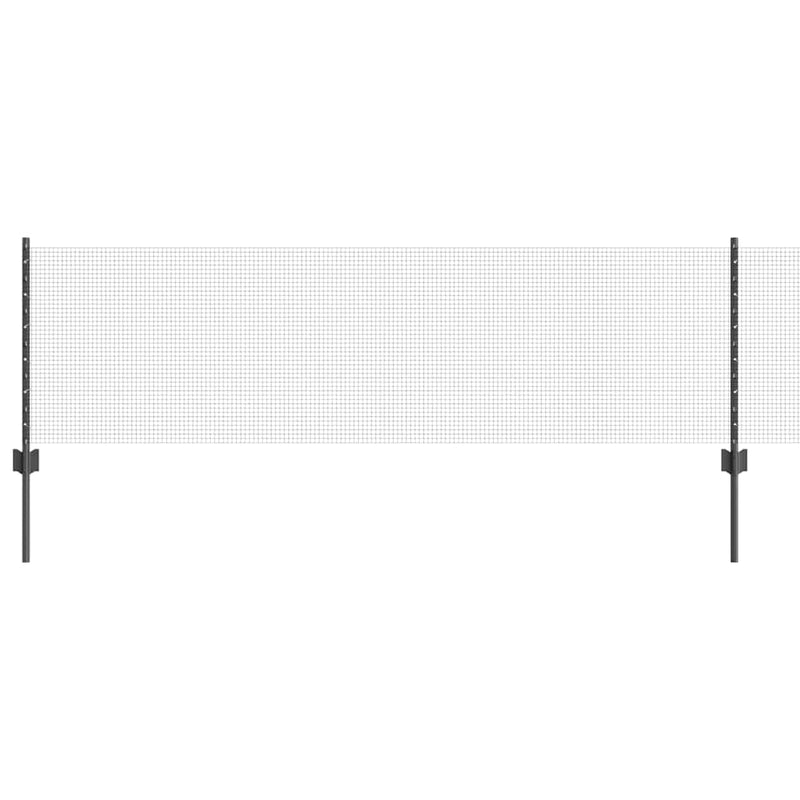 Load image into Gallery viewer, Vidaxl hek met paal grijs 0,6 x 25 m staal en pvc
