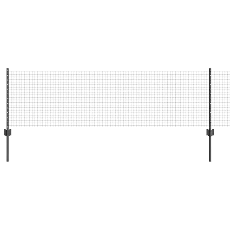 Load image into Gallery viewer, Vidaxl hek met paal grijs 0,6 x 25 m staal en pvc

