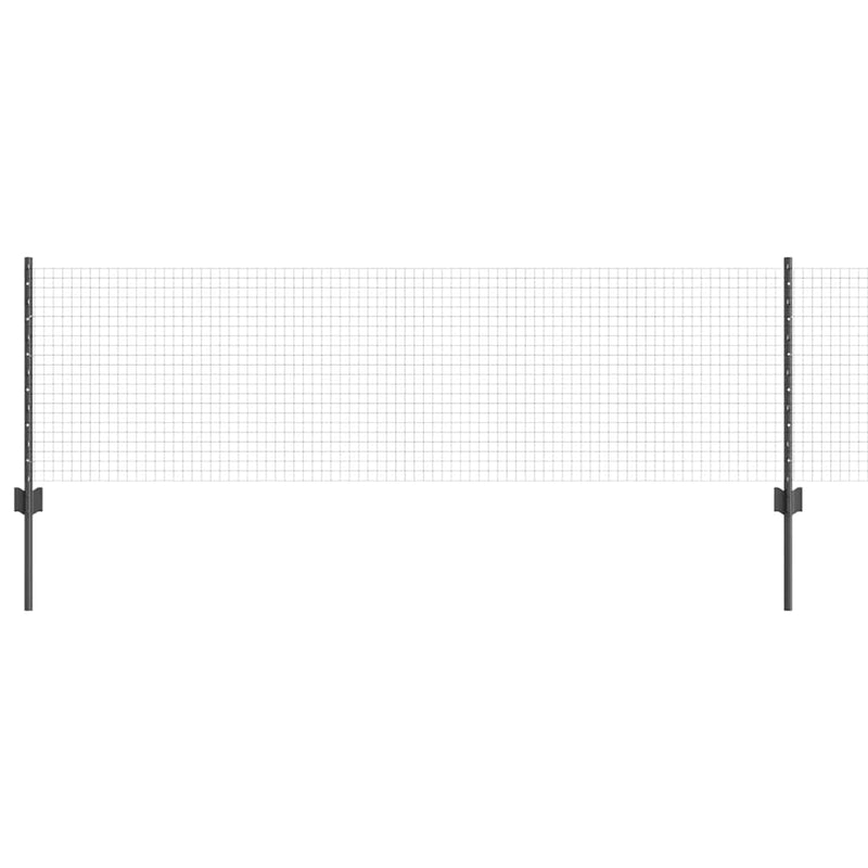 Load image into Gallery viewer, Vidaxl hek met paal grijs 0,6 x 25 m staal en pvc
