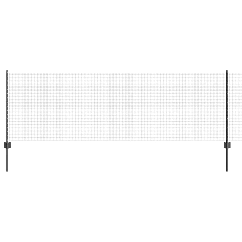 Load image into Gallery viewer, Vidaxl hek met paal grijs 0,8 x 25 m staal en pvc

