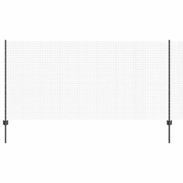 Vidaxl hek met paal grijs 1,2 x 25 m staal en pvc