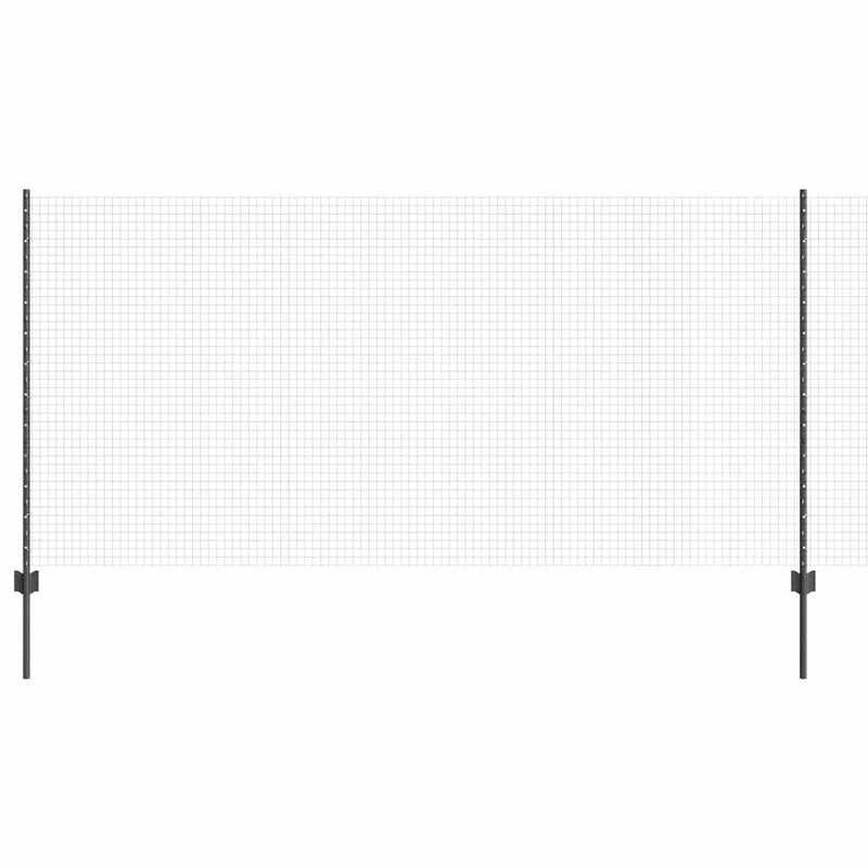 Load image into Gallery viewer, Vidaxl hek met paal grijs 1,2 x 25 m staal en pvc
