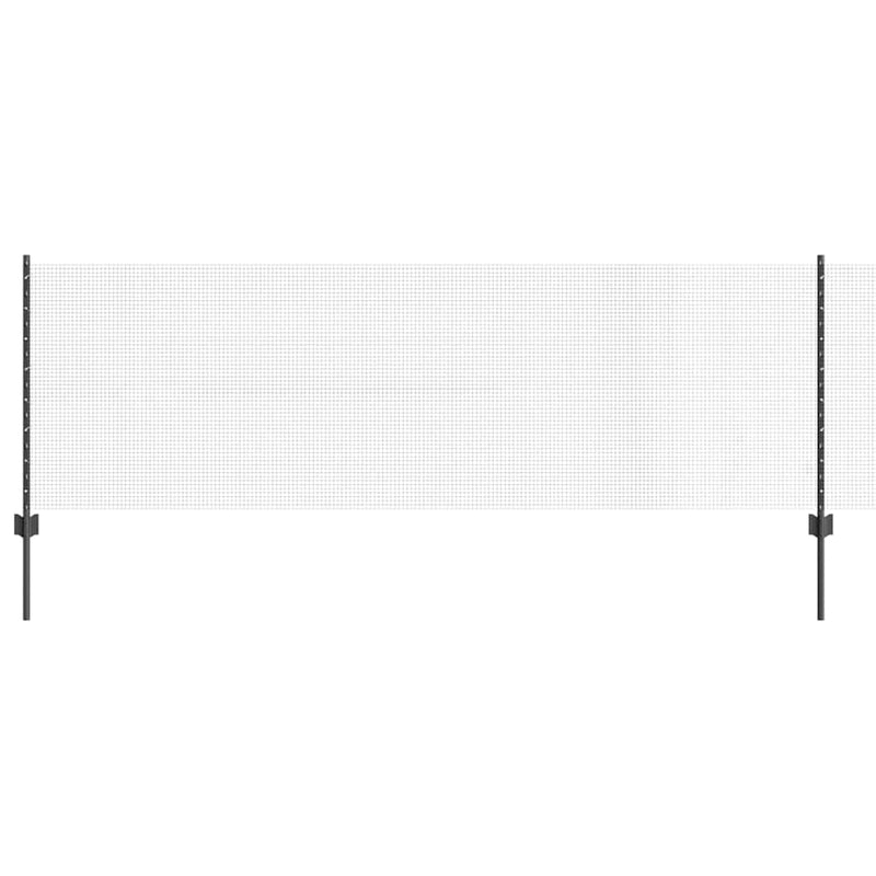 Load image into Gallery viewer, Vidaxl hek met paal grijs 0,8 x 50 m staal en pvc
