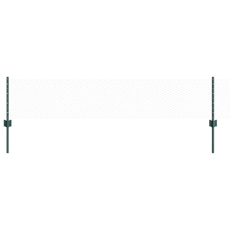 Load image into Gallery viewer, Vidaxl hek met paal groen 0,4 x 10 m staal en pvc
