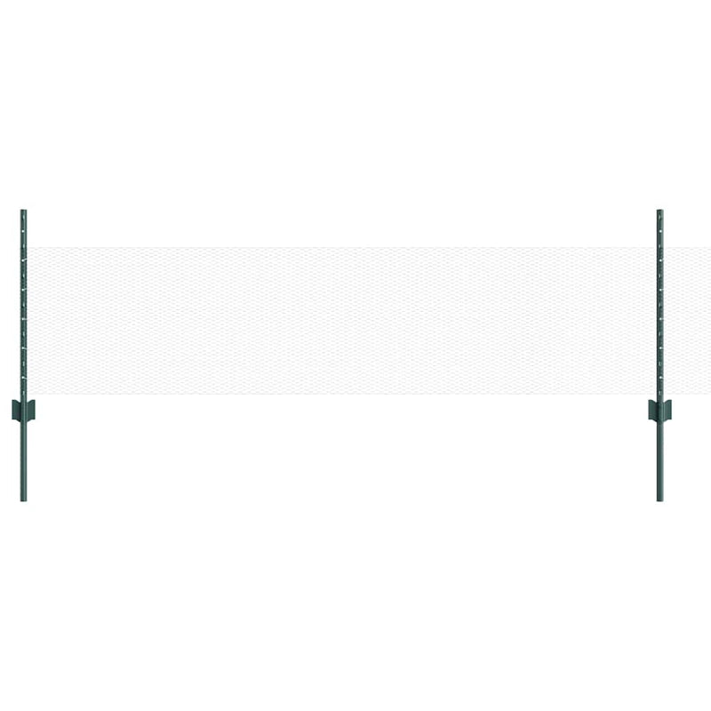 Load image into Gallery viewer, Vidaxl hek met paal groen 0,5 x 10 m staal en pvc
