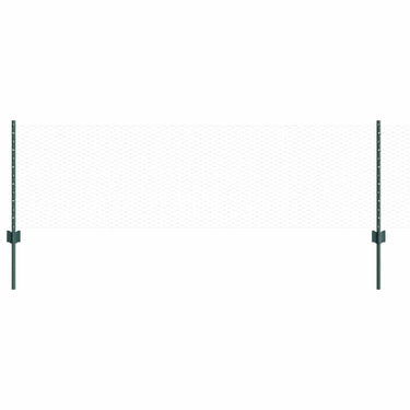 Vidaxl hek met paal groen 0,6 x 10 m staal en pvc