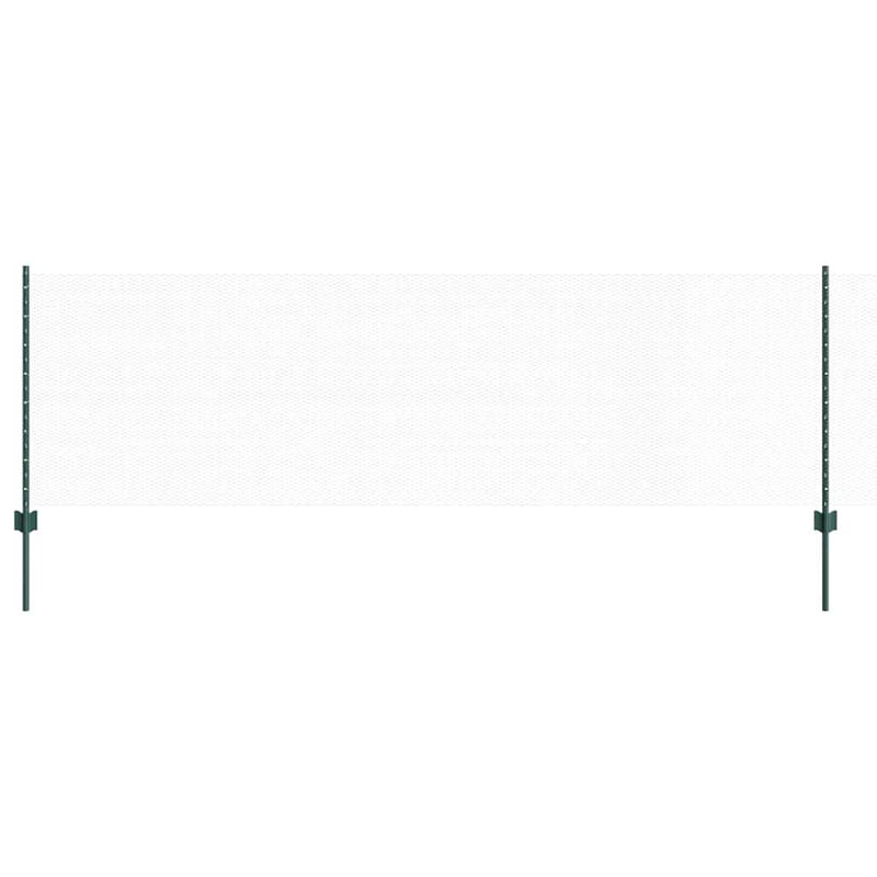 Load image into Gallery viewer, Vidaxl hek met paal groen 0,8 x 10 m staal en pvc
