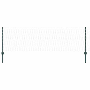 Vidaxl hek met paal groen 0,8 x 10 m staal en pvc