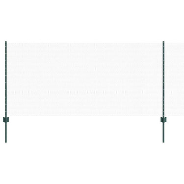 Vidaxl hek met paal groen 1 x 10 m staal en pvc