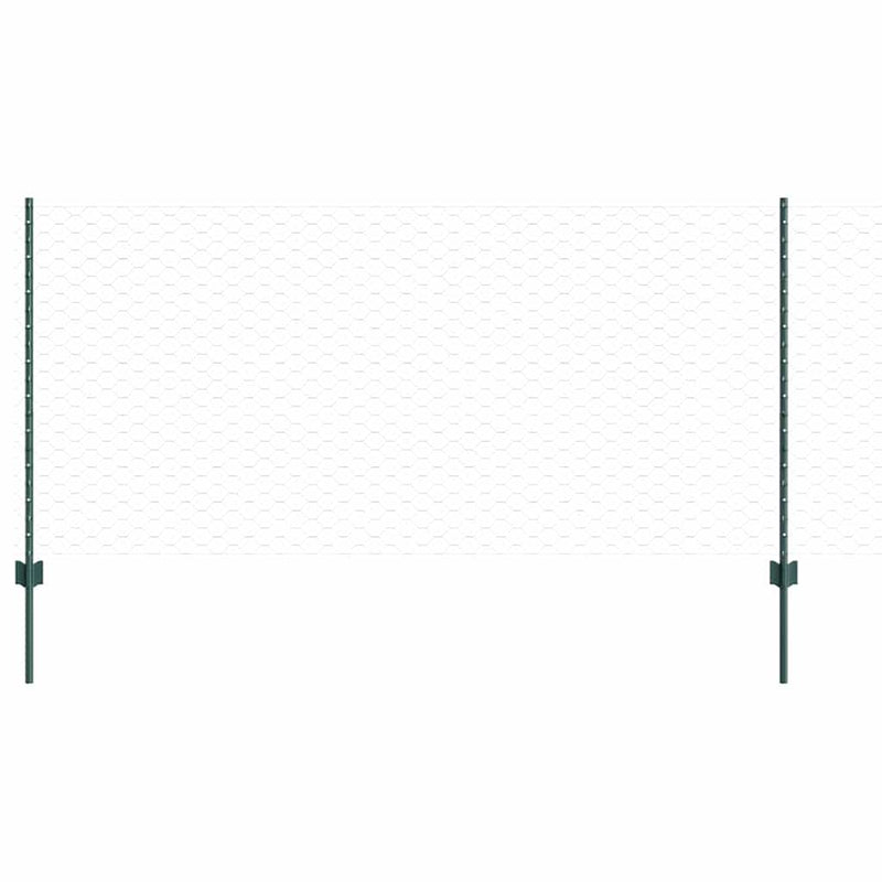 Load image into Gallery viewer, Vidaxl hek met paal groen 1 x 10 m staal en pvc
