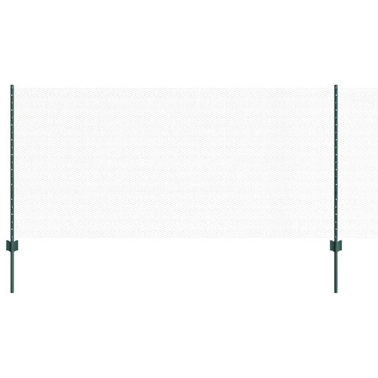 Vidaxl hek met paal groen 1 x 25 m staal