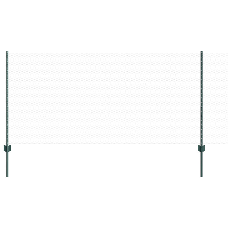Load image into Gallery viewer, Vidaxl hek met paal groen 1 x 25 m staal
