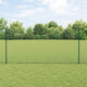 Vidaxl hek met paal groen 1,2 x 25 m staal