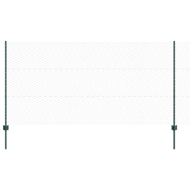 Vidaxl hek met paal groen 1,2 x 25 m staal