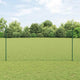Vidaxl hek met paal groen 1,5 x 25 m staal