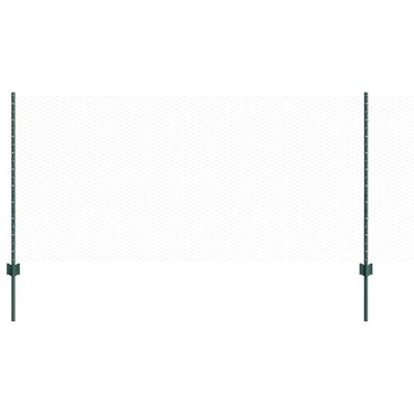 Vidaxl hek met paal groen 1 x 50 m staal en pvc