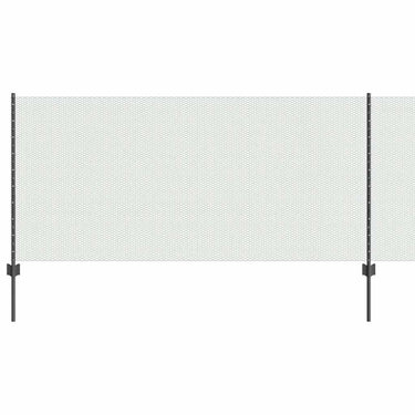 Vidaxl hek met paal grijs 1 x 10 m staal en pvc