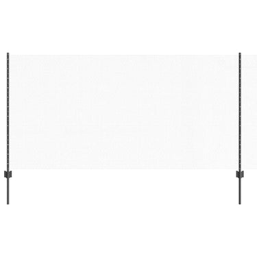 Vidaxl hek met paal grijs 1,2 x 10 m staal en pvc