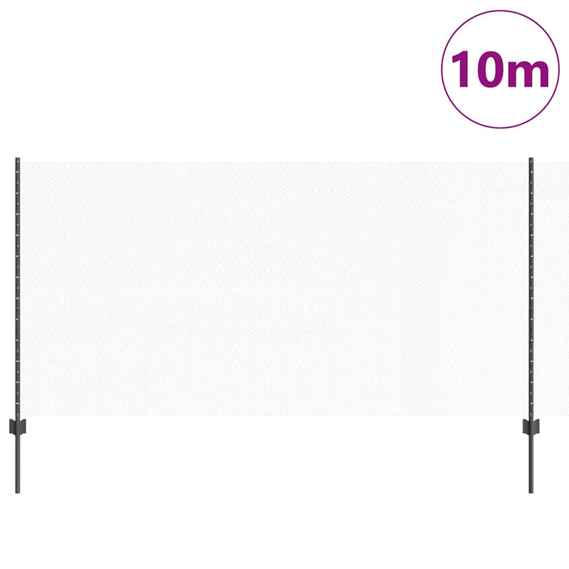 Load image into Gallery viewer, Vidaxl hek met paal grijs 1,2 x 10 m staal en pvc
