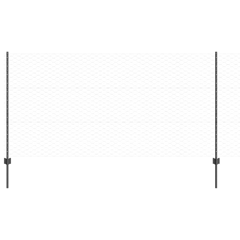 Load image into Gallery viewer, Vidaxl hek met paal grijs 1,2 x 10 m staal en pvc
