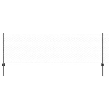 Vidaxl hek met paal grijs 0,8 x 25 m staal