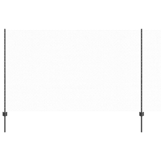 Vidaxl hek met paal grijs 1,4 x 25 m staal