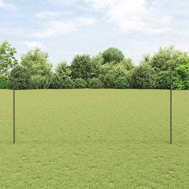 Vidaxl hek met paal grijs 1,4 x 25 m staal