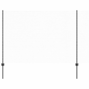 Vidaxl hek met paal grijs 1,5 x 25 m staal