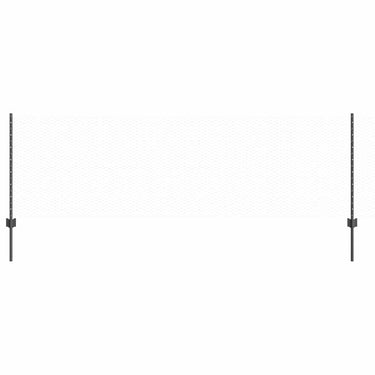 Vidaxl hek met paal grijs 0,8 x 50 m staal en pvc