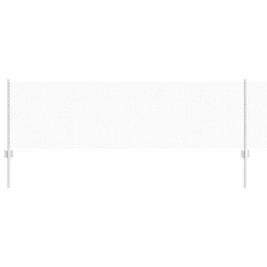 Vidaxl hek met paal zilver 0,6 x 10 m staal