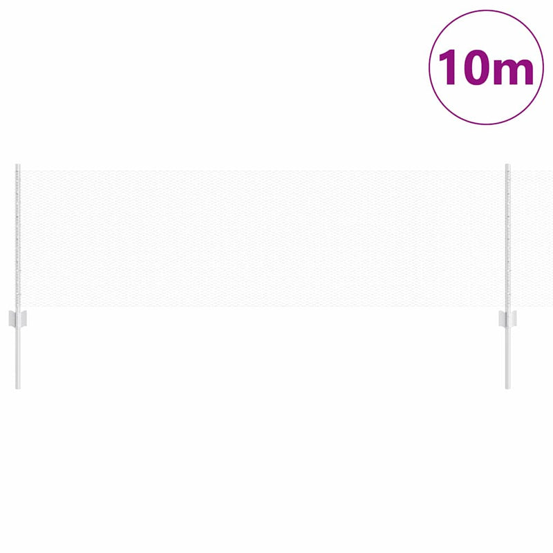 Load image into Gallery viewer, Vidaxl hek met paal zilver 0,6 x 10 m staal
