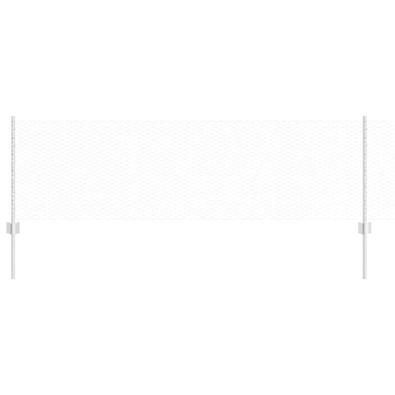 Load image into Gallery viewer, Vidaxl hek met paal zilver 0,6 x 10 m staal
