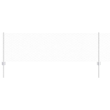 Vidaxl hek met paal zilver 0,6 x 10 m staal