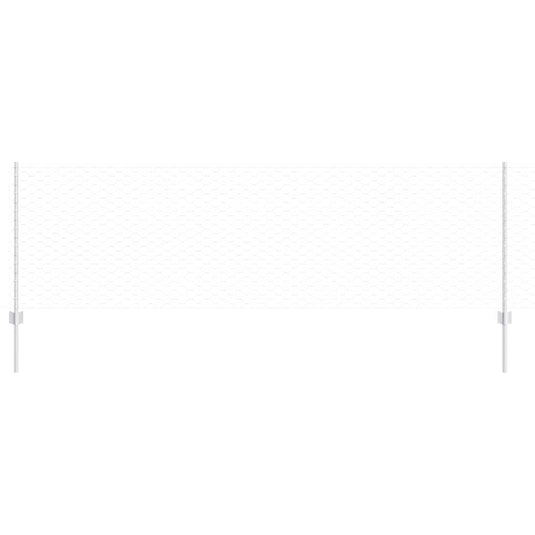 Vidaxl hek met paal zilver 0,8 x 10 m staal