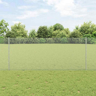 Vidaxl hek met paal zilver 1 x 10 m staal