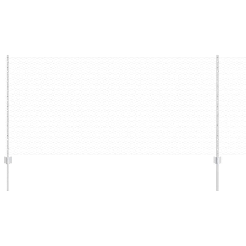 Load image into Gallery viewer, Vidaxl hek met paal zilver 1 x 10 m staal
