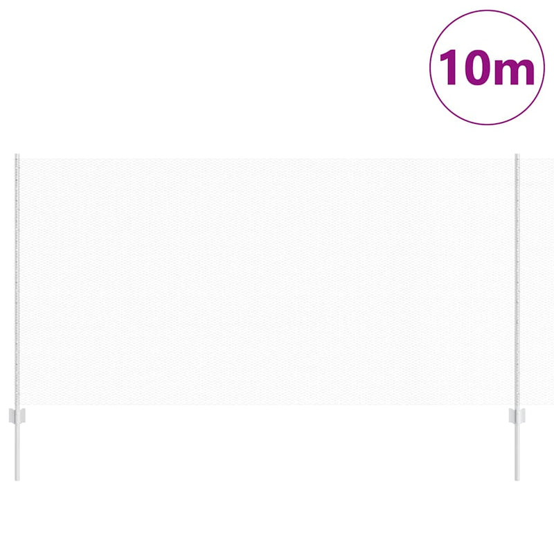 Load image into Gallery viewer, Vidaxl hek met paal zilver 1,2 x 10 m staal
