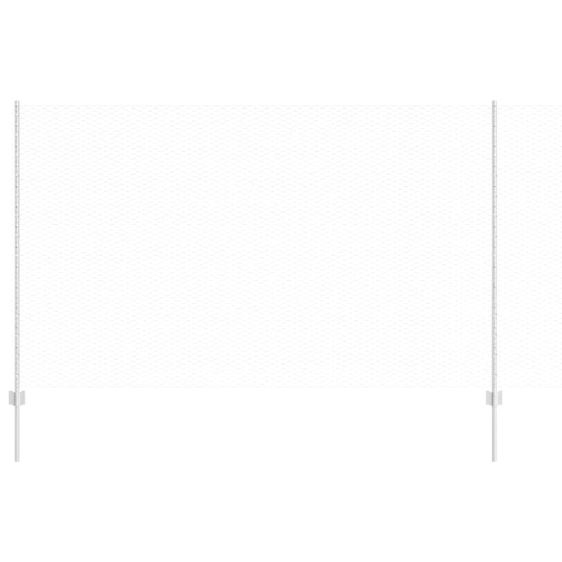 Load image into Gallery viewer, Vidaxl hek met paal zilver 1,4 x 10 m staal
