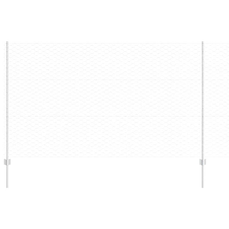 Load image into Gallery viewer, Vidaxl hek met paal zilver 1,4 x 10 m staal
