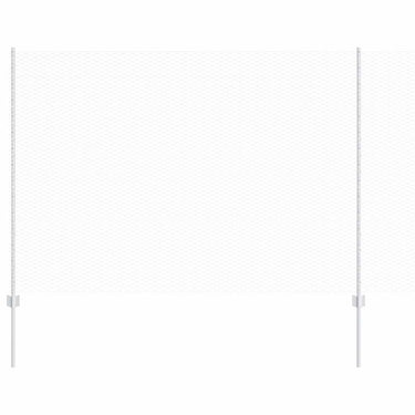 Vidaxl hek met paal zilver 1,6 x 10 m staal