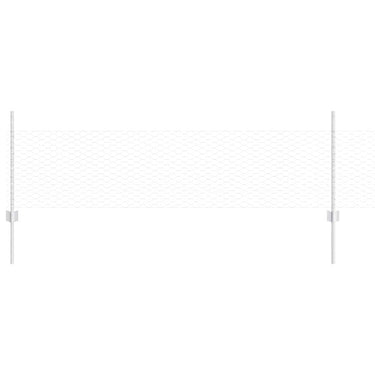 Vidaxl hek met paal zilver 0,5 x 25 m staal