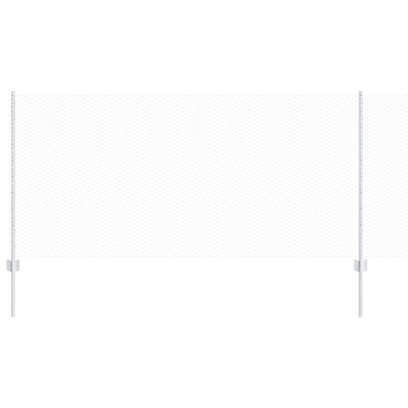 Load image into Gallery viewer, Vidaxl hek met paal zilver 1 x 25 m staal
